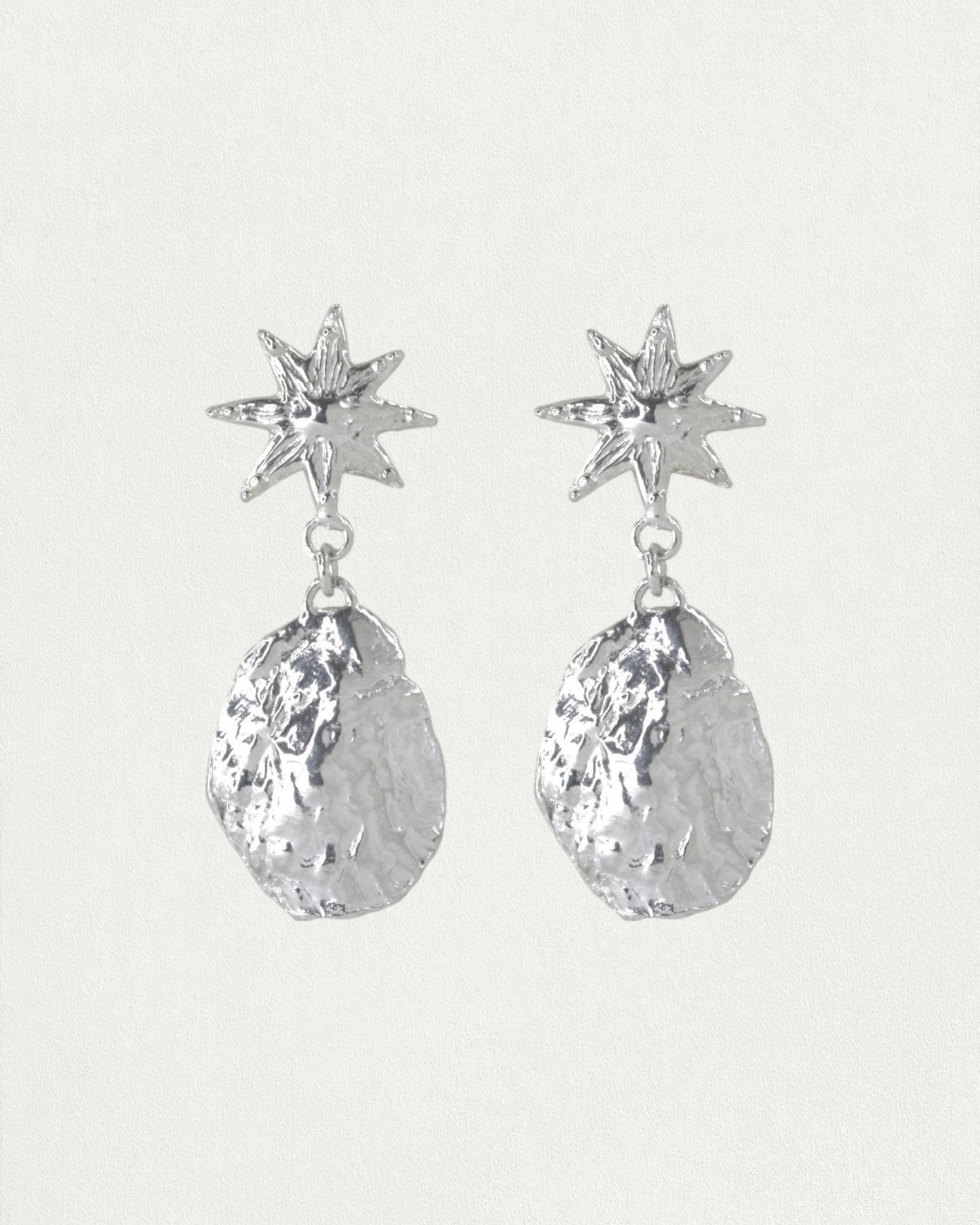 Molten Stars Earrings - Silver